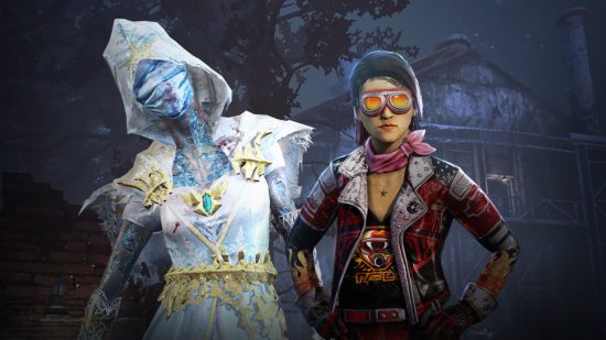 Dead by Daylight codes: Two characters from DBD mobile: the nurse and a motorcycle rider.