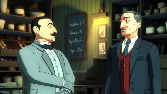 juegos de objetos ocultos ABC Murders: Poirot y otro hombre mirándose