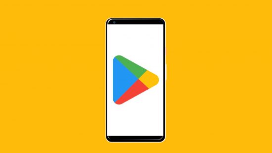 How to cancel google play subscription: the google play logo appears on a mobile phone