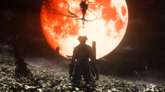 Lovecraft games - the Moon Presence descending in Bloodborne