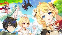 Outerplane codes: key art for the game Outerplane shows several fantasy characters including a cute cat