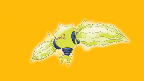 Pokémon Go Regieleki: key art shows the electric type Pokémon Regieleki against a yellow background