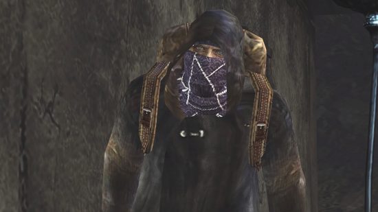 Resident Evil 4's merchant gesturing you over to his wares