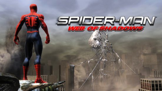 Spider-Man games - key art for Spider-Man: Web of Shadows