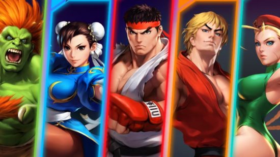 Street Fighter Duel tier list: A roster of characters from SFD including chun li, and ken.