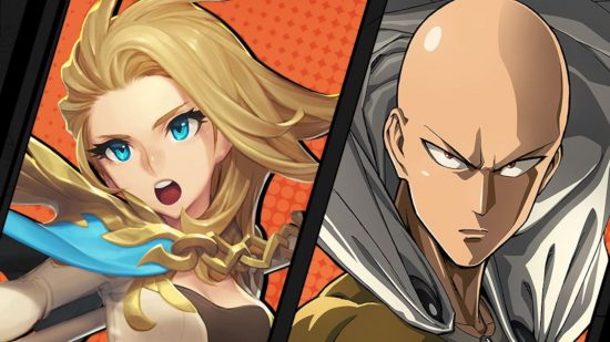 Screenshot of Saitama and a Summoners War character for Summoners War Chronicles One Punch Man crossover news