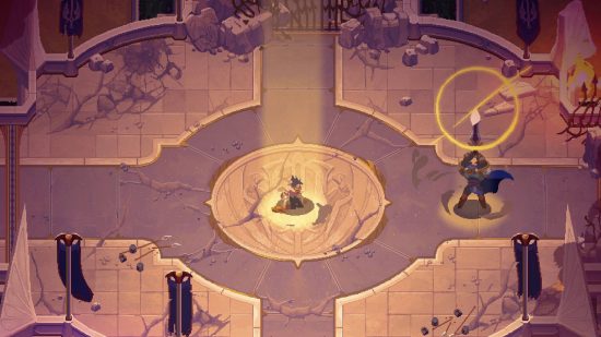 The Mageseeker review: Sylus is chained up in the middle of an arena