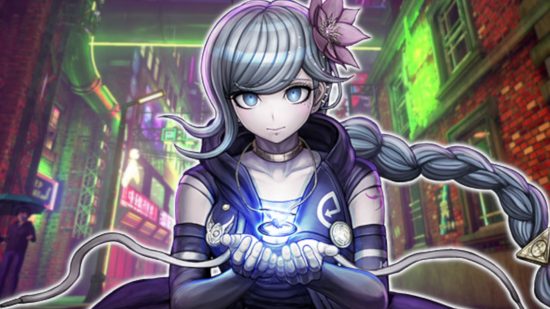 Visual novel games - Fubuki Clockford holding a small glowing object in her hands