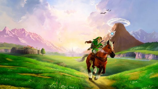 Zelda movie: key art shows Link riding across Hyrule on Epona