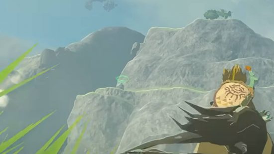 Zelda Tears of the Kingdom trailer breakdown: a green spiral of energy comes off a cone like object