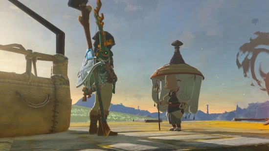 Jedna z postaci Zelda Tears of the Kingdom, Impa with Link
