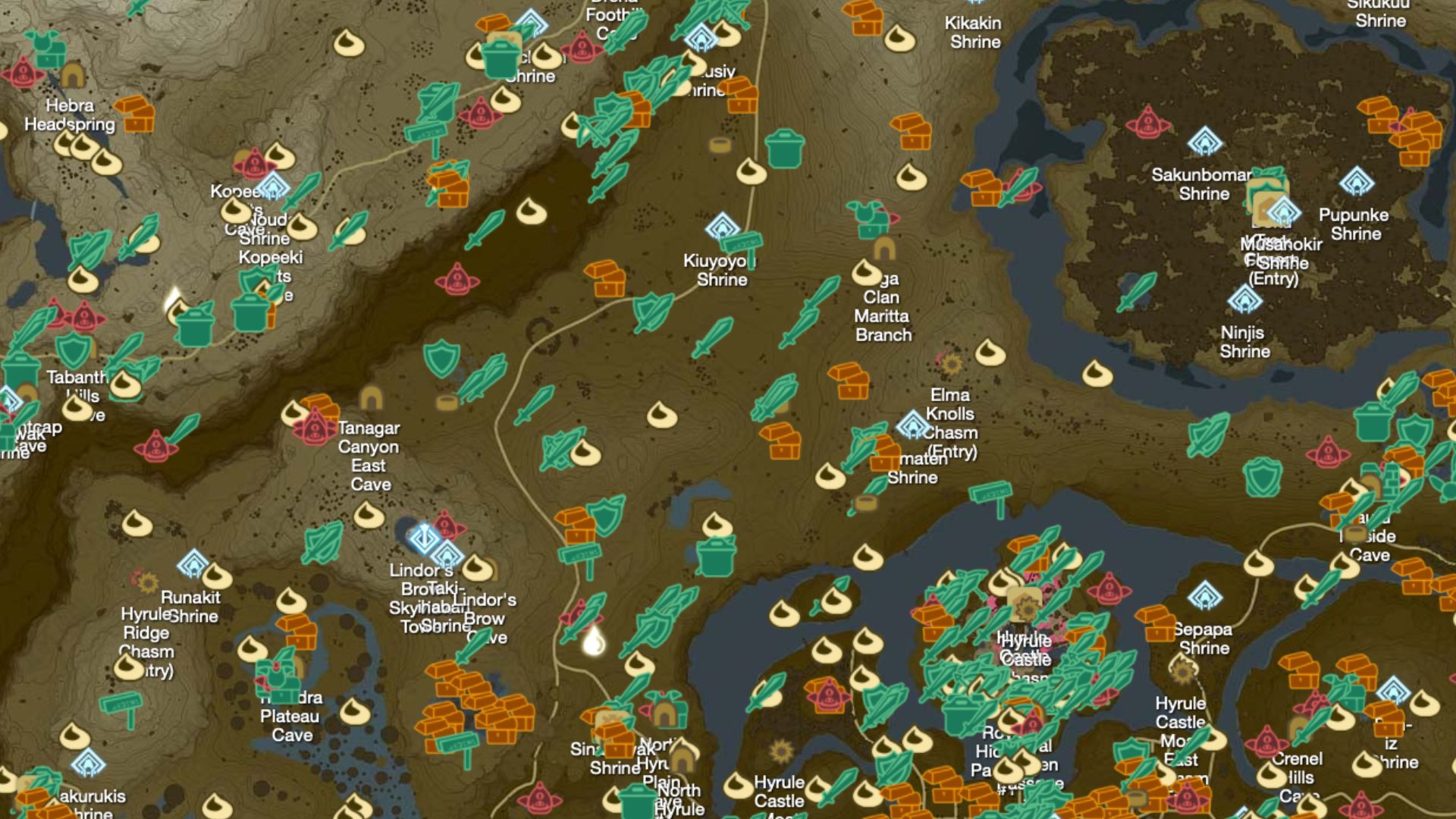 Zelda Tears of the Kingdom Map: Interactive