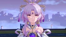 Best Android games - Honkai Star Rail's Fu Xuan with a stern look on her face