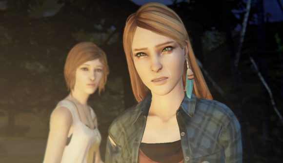 Detective games: A screenshot of Rachel Amber from Life is Strange Before the Storm crying, with Chloe Price stood out of focus behind her looking on
