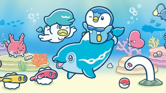 Fish Pokemon: Art of various undersea Pokemon from the Pokemon Center Japan website