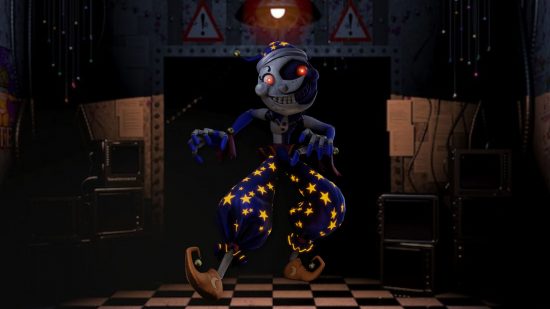 Custom image of FNAF's Moondrop in a Five Nights at Freddy's location