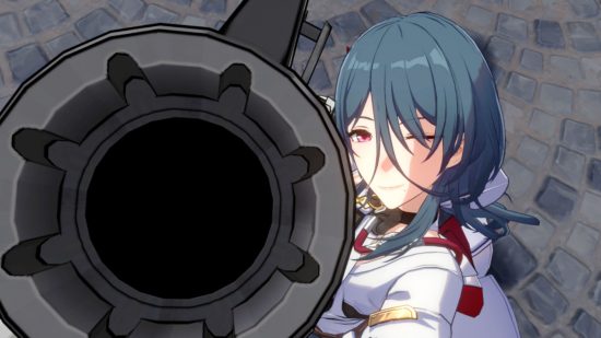 Screenshot of Natasha aiming her cannon for Honkai Star Rail auto-battle news