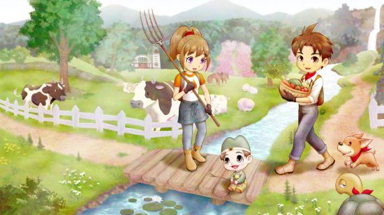 Marvelous Game Showcase: grafika kluczowa do Story of Seasons przedstawia dwie postacie zajmujące się uprawami i opiekującymi się małymi zwierzętami
