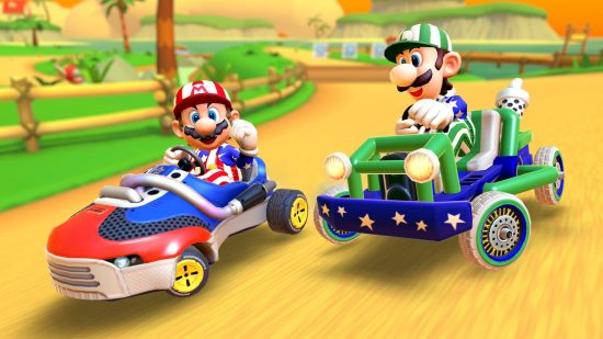 Memorial Day Sales image showing Mario and Luigi dressed in the American stripes.