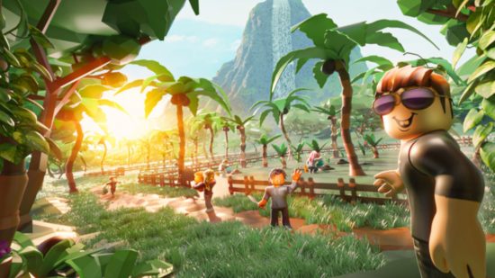 Key art for The Coconut Grove, the Vita Coco Roblox game