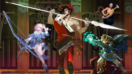 Custom image for single-player games with characters from Hades, Zelda, Honkai Star Rail, and Getting Over It