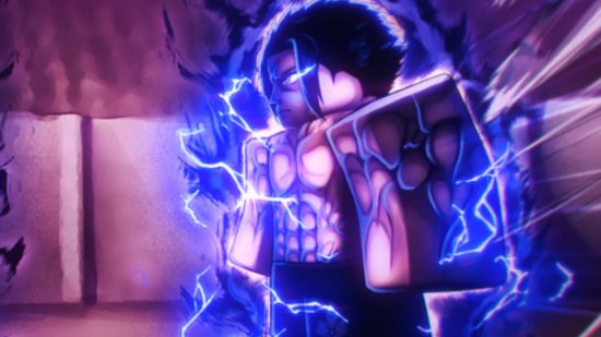 Tatakai Remastered codes key art depicting a warrior glowing with blue electricity