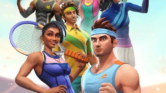 tennis games tennis Clash: a range of different characters wearing sports clothing