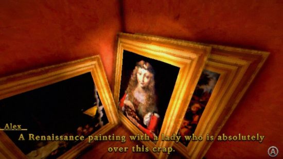 The Tartarus Key review - a screenshot showing old paintings in a corner