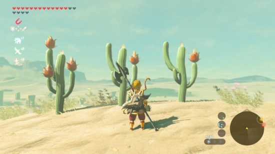 Zelda Tears of the Kingdom ADHD: Link stands in front of three trees with different styles of fruit