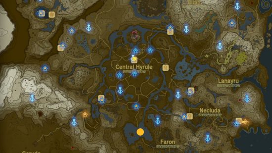 Marked location of fire gleeok for Zelda: Tears of the Kingdom gleeok guide