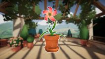 Botany Manor review - a potted plant over a background of a landscape