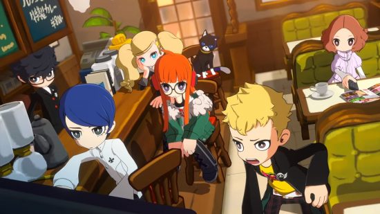Persona 5 Tactica release date: the phantom thieves in cartoon form