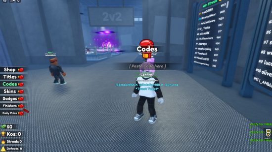 How to redeem Shadow Boxing Fights codes in Roblox