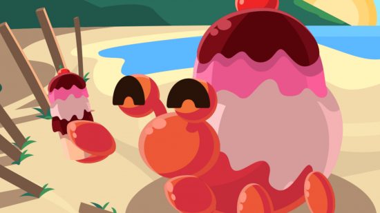 Adopt Me update: The Ice Cream Crab on a beach