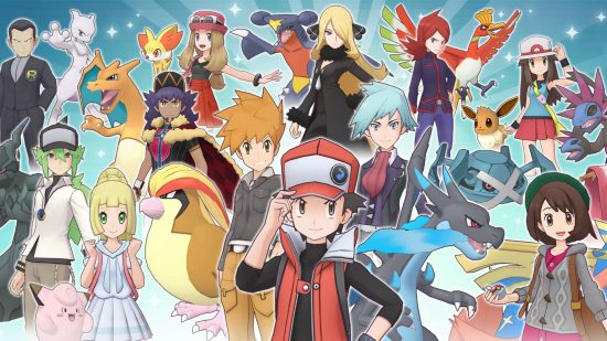 free Pokémon games: a collage of trainers from the pokémon series