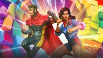 Screenshot of Marvel Contest of Champions pride content including America Chavez