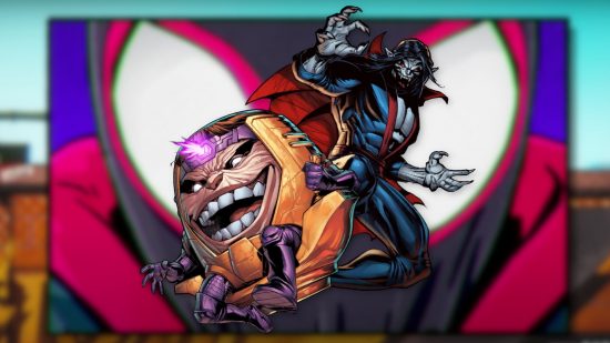 Custom image for Marvel Snap conquest mode news with M.O.D.O.K and Morbius just hanging out