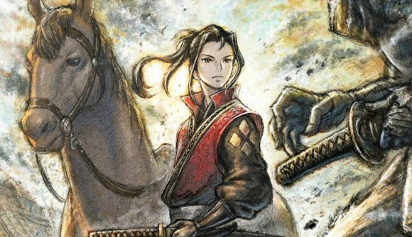 Key art for Octopath Traveler with a warrior stood by his horse for Octopath Traveler stream news