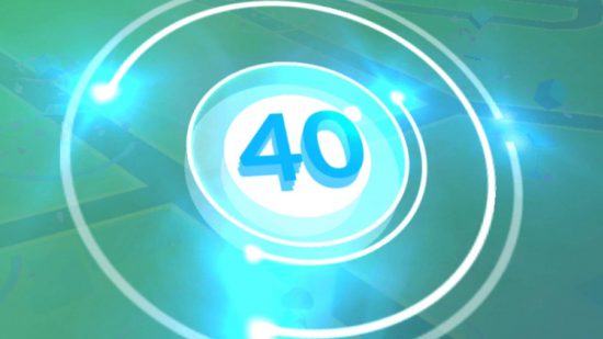 Pokemon Go level requirements: a screenshot from Pokemon Go shows a user turning level 40