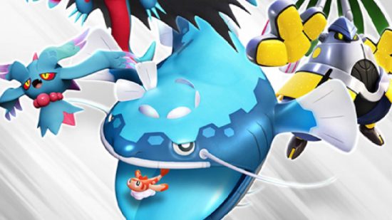 Bitwa rankingowa Pokemon Scarlet Violet: zdjęcie promocyjne pokazuje kilka Pokémonów używanych w bitwach rankingowych Pokemon Scarlet i Violet, takich jak Dodonzo i Flutter Mane