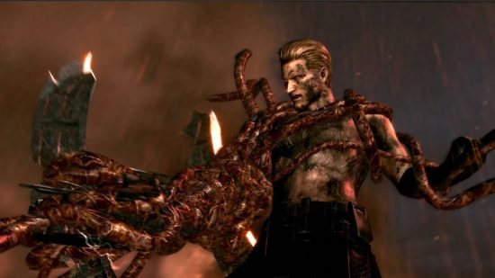 Resident Evil virus: Albert Wesker is taken over by the force of the Oroborus virus