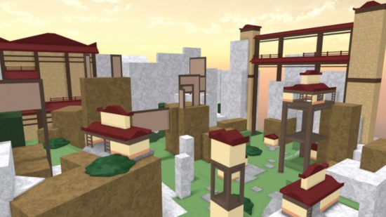 Feudal Japan style map in Be A Parkour Ninja game for for Roblox parkour games list