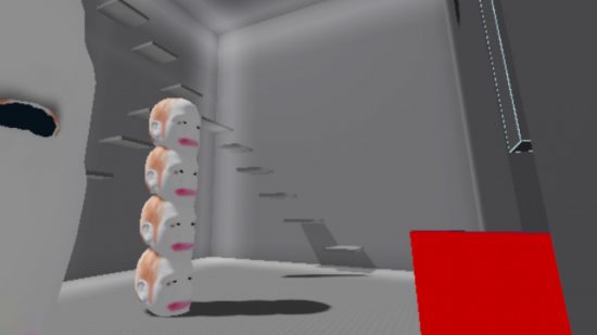 Scary heads from Escape Running Head for Roblox parkour games