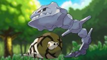 Custom image of Sandaconda and Steelix in a forest for snake Pokémon guide