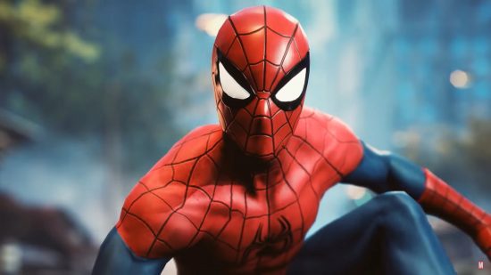 Spider-Man games - Spidey kneeling and facing forward