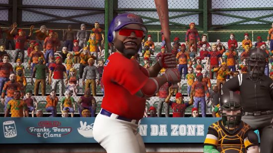 Willie Mays przygotowuje się do uderzenia piłki w Super Mega Baseball 4