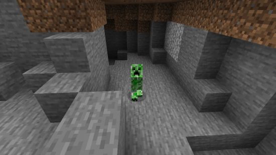 Screenshot of a Creeper di Minecraft untuk Panduan Game Survival