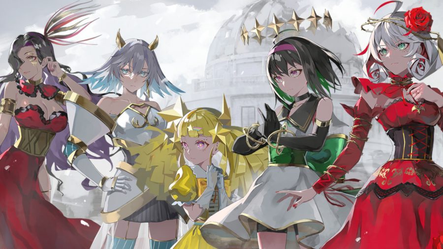 takt op. Symphony hero image featuring a range of the characters