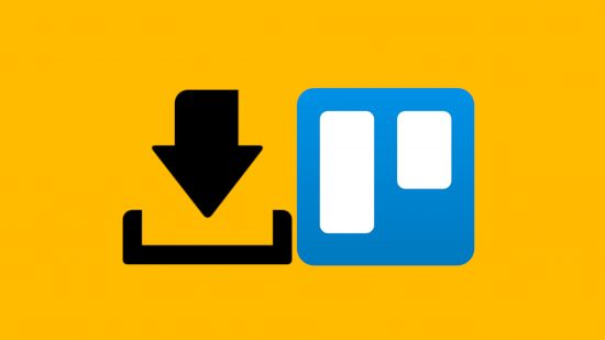 Custom image for Trello download guide with the Trello icon and a download sign