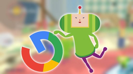 We Love Katamari Google: the main character from Katamari rolls up the Google logo